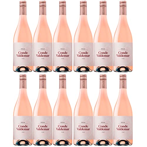 Conde Valdemar Rosado Rioja DOCa Rosewein veganer Wein trocken Spanien I Versanel Paket (12 x 0,75l) von Conde Valdemar