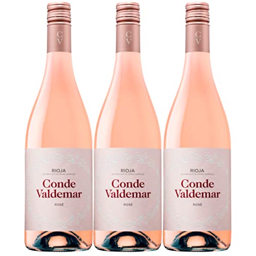Conde Valdemar Rosado Rioja DOCa Rosewein veganer Wein trocken Spanien I Versanel Paket (3 x 0,75l) von Conde Valdemar