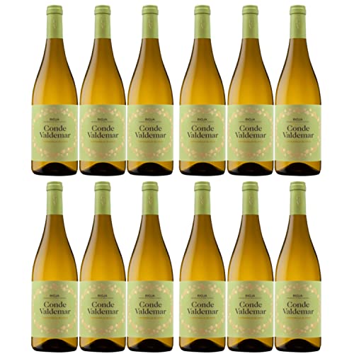 Conde Valdemar Tempranillo Blanco Weißwein veganer Wein trocken Spanien I Versanel Paket (12 x 0,75l) von Conde Valdemar