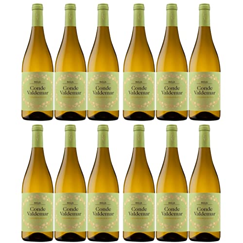 Conde Valdemar Tempranillo Blanco Weißwein veganer Wein trocken Spanien I Versanel Paket (12 x 0,75l) von Conde Valdemar