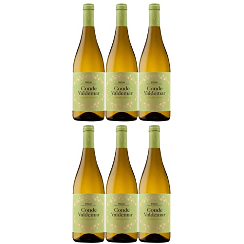 Conde Valdemar Tempranillo Blanco Weißwein veganer Wein trocken Spanien I Versanel Paket (6 x 0,75l) von Conde Valdemar