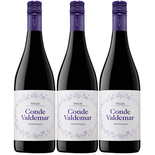 Conde Valdemar Tempranillo Rioja DOCa Rotwein veganer Wein trocken Spanien I Versanel Paket (3 x 0,75l) von Conde Valdemar