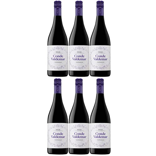 Conde Valdemar Tempranillo Rioja DOCa Rotwein veganer Wein trocken Spanien I Versanel Paket (6 x 0,75l) von Conde Valdemar