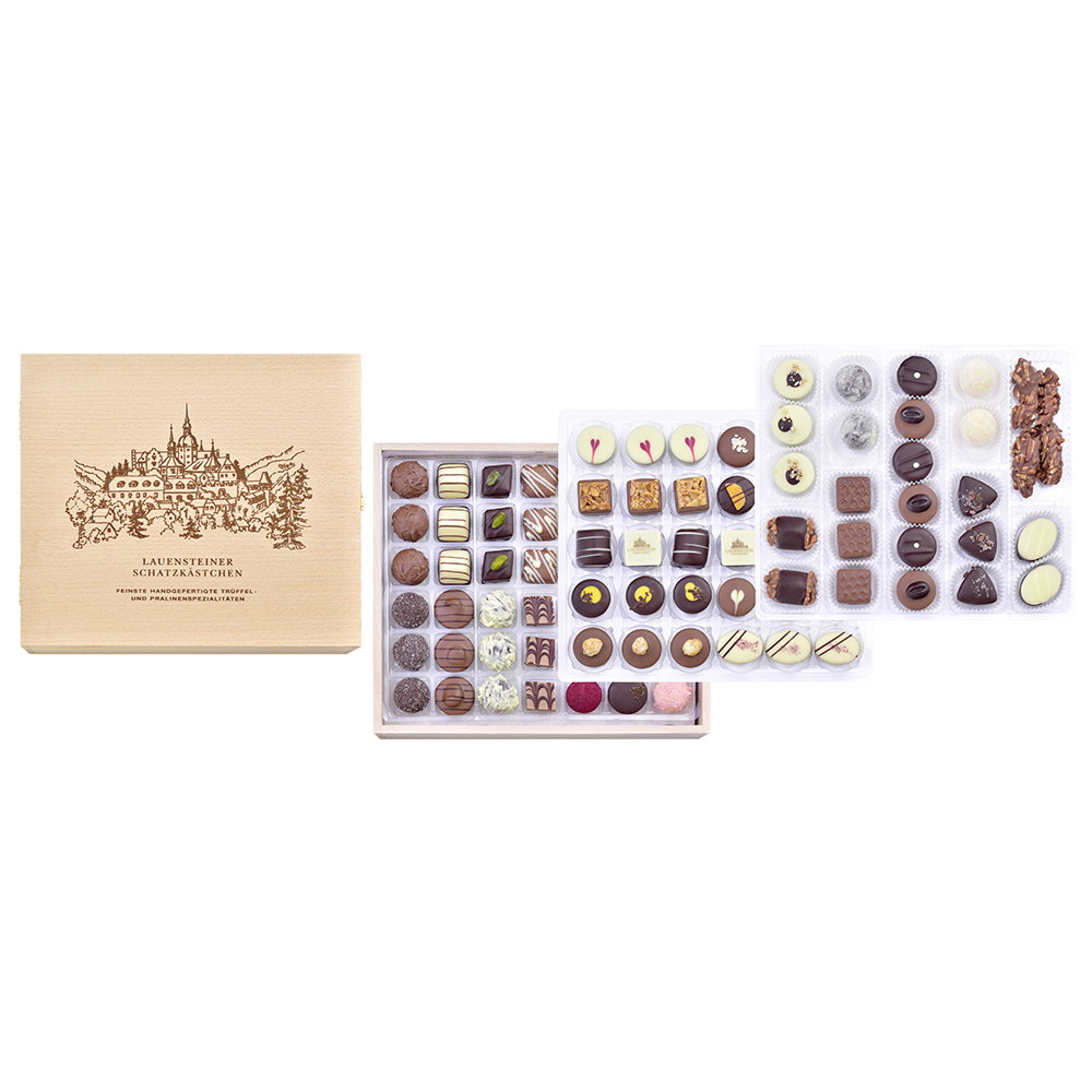 Buchenholz-Schatztruhe Buchenholz-Schatztruhe von Confiserie Burg Lauenstein GmbH