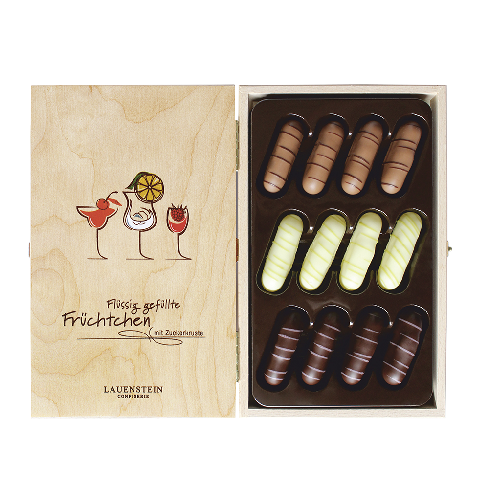 Schatzkästchen - Flüssig gefüllte Früchtchen Schatzkästchen - Flüssig gefüllte Früchtchen von Confiserie Burg Lauenstein GmbH