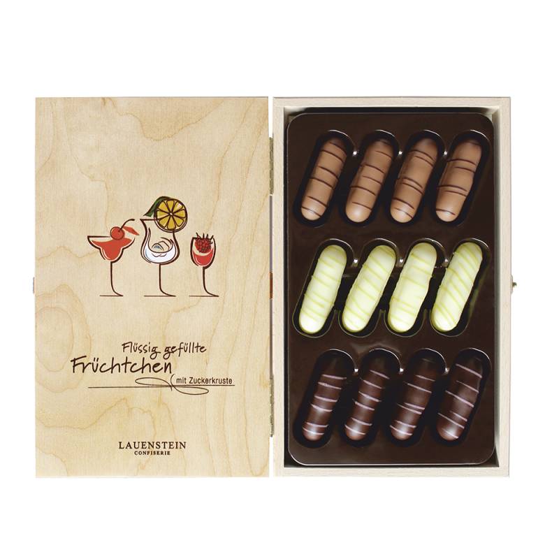 Schatzkästchen - Flüssig gefüllte Früchtchen von Confiserie Burg Lauenstein GmbH