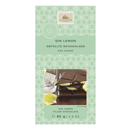 Gefüllte Schokolade Gin Lemon von Confiserie Burg Lauenstein GmbH