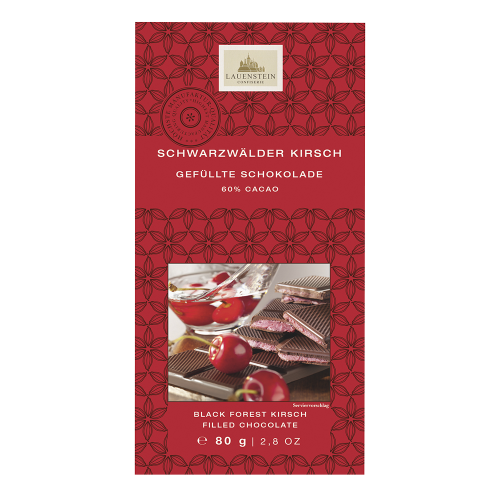Gefüllte Schokolade Schwarzwälder Kirsch von Confiserie Burg Lauenstein GmbH