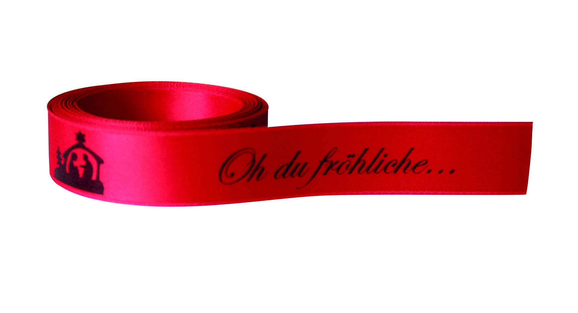 Schleifenband "Oh du fröhliche" von Confiserie Burg Lauenstein GmbH