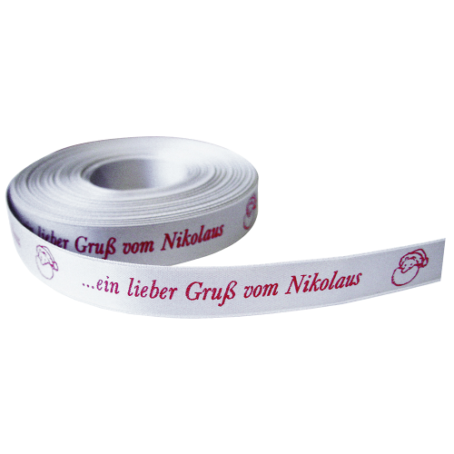 Schleifenband "Gruß vom Nikolaus" von Confiserie Burg Lauenstein GmbH