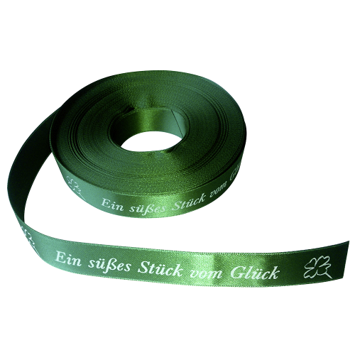 Schleifenband "Ein süßes Stück vom Glück" Schleifenband "Ein süßes Stück vom Glück" von Confiserie Burg Lauenstein GmbH