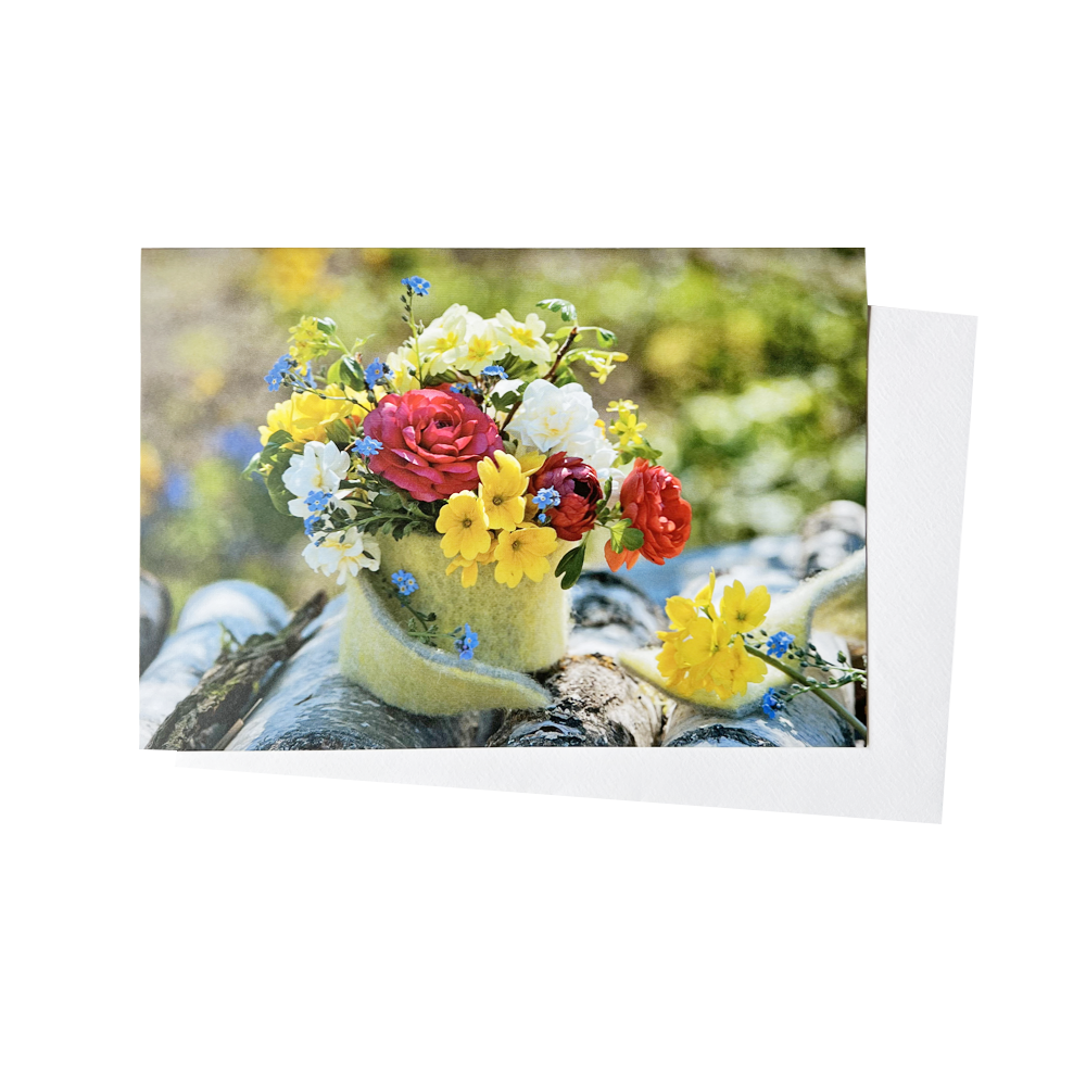 Grußkarte "Strauß mit Frühlingsblüten" Grußkarte "Strauß mit Frühlingsblüten" von Confiserie Burg Lauenstein GmbH