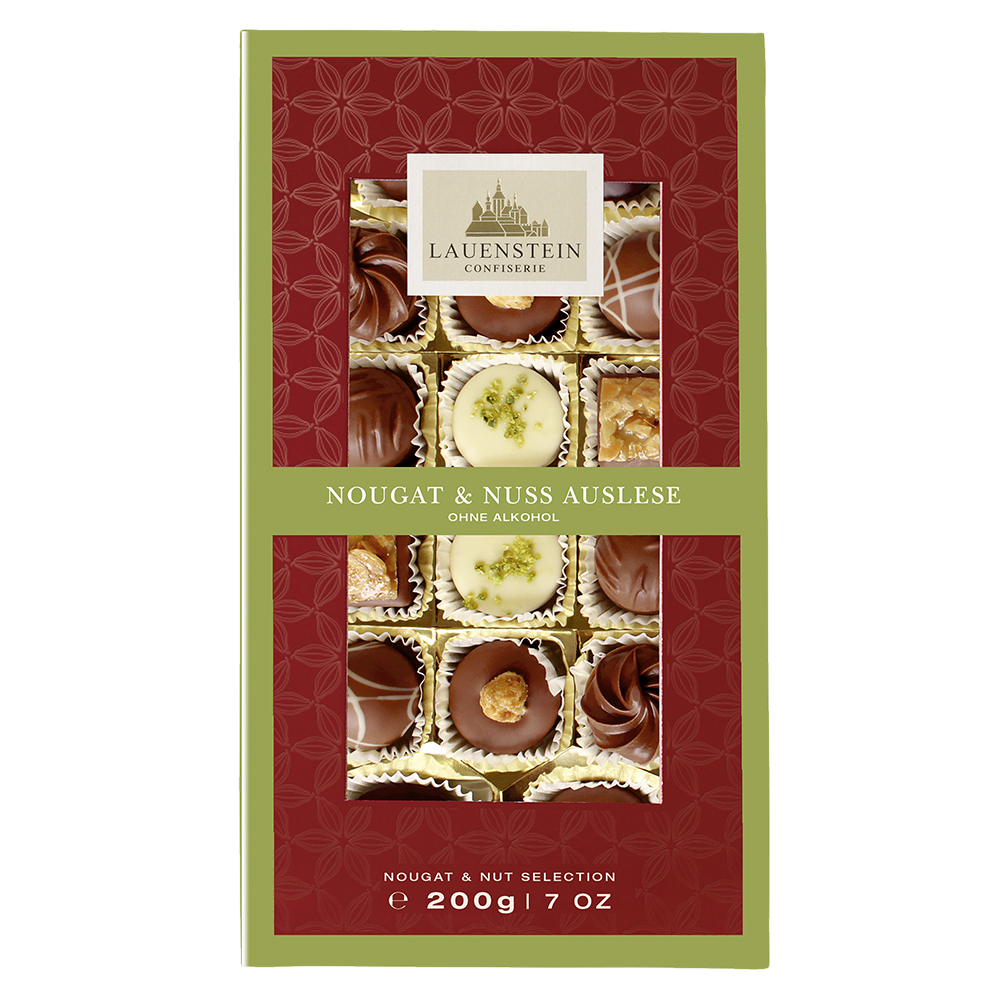 Klarsichtpräsent Nougat & Nuss Auslese Klarsichtpräsent Nougat & Nuss Auslese von Confiserie Burg Lauenstein GmbH
