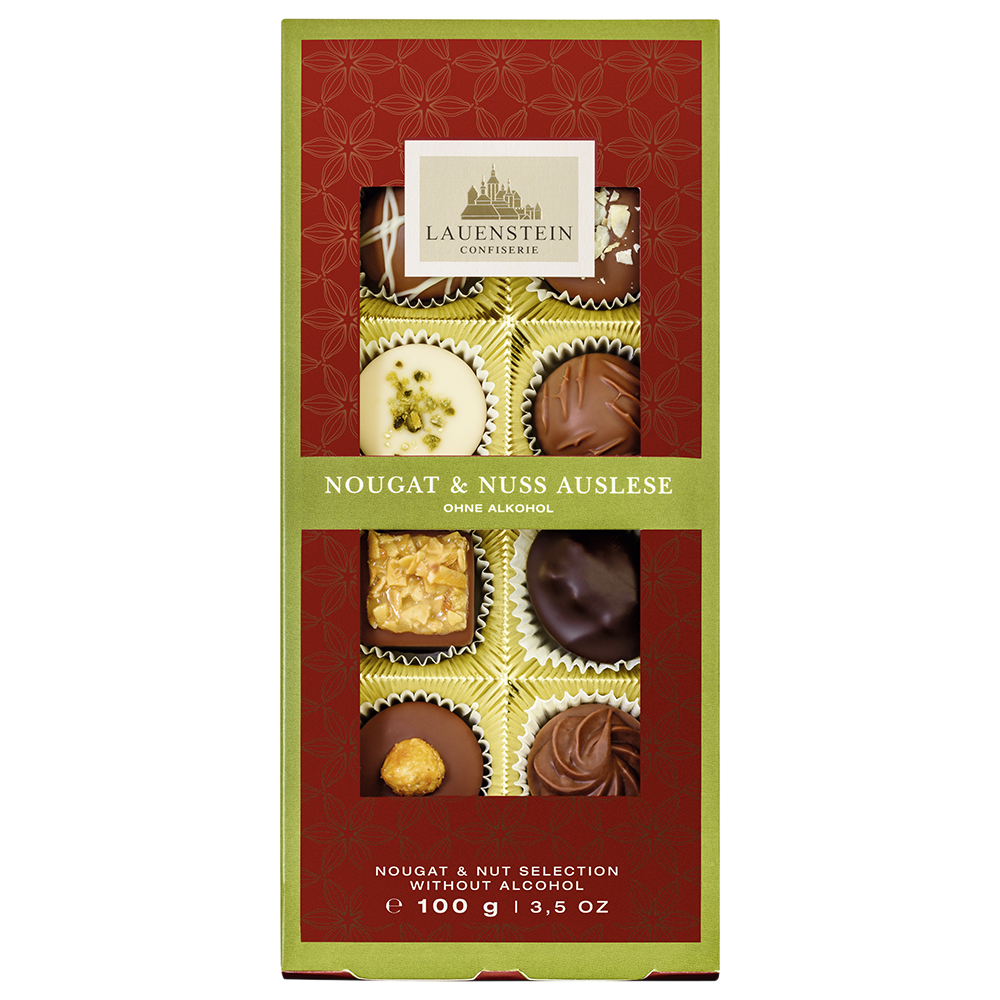 Klarsichtpräsent Nougat & Nuss Auslese Klarsichtpräsent Nougat & Nuss Auslese von Confiserie Burg Lauenstein GmbH