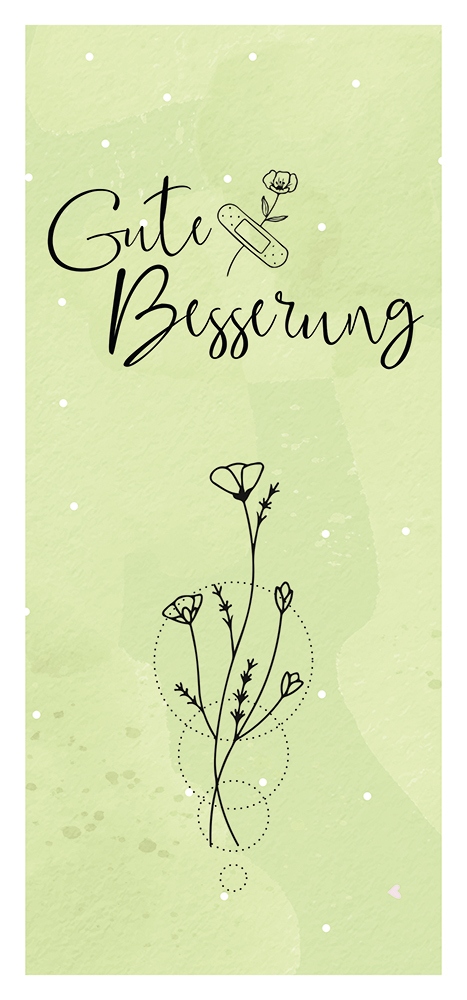 POSTKARTE Gute Besserung m. Blume POSTKARTE Gute Besserung m. Blume von Confiserie Burg Lauenstein GmbH