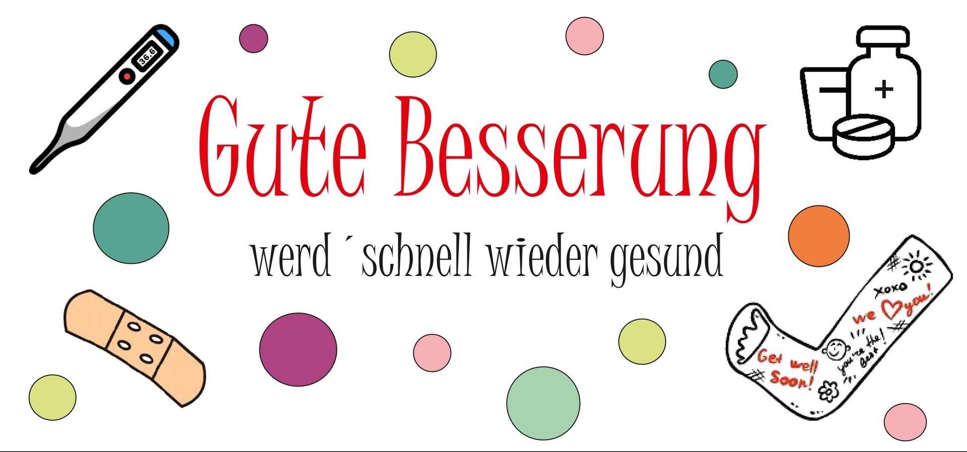Postkarte - Gute Besserung Postkarte - Gute Besserung von Confiserie Burg Lauenstein GmbH