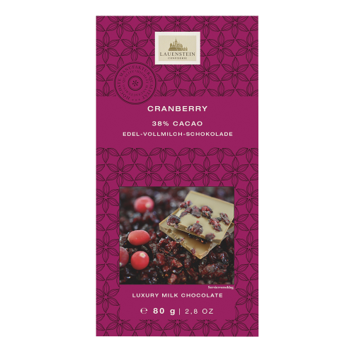 Tafelschokolade Cranberry Tafelschokolade Cranberry von Confiserie Burg Lauenstein GmbH