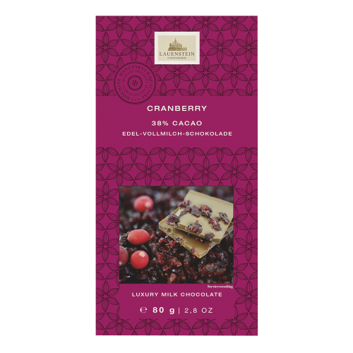 Tafelschokolade Cranberry von Confiserie Burg Lauenstein GmbH