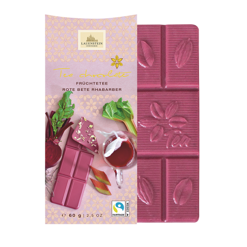 Teeschokolade "Rote Bete Rhabarber" Teeschokolade "Rote Bete Rhabarber" von Confiserie Burg Lauenstein GmbH