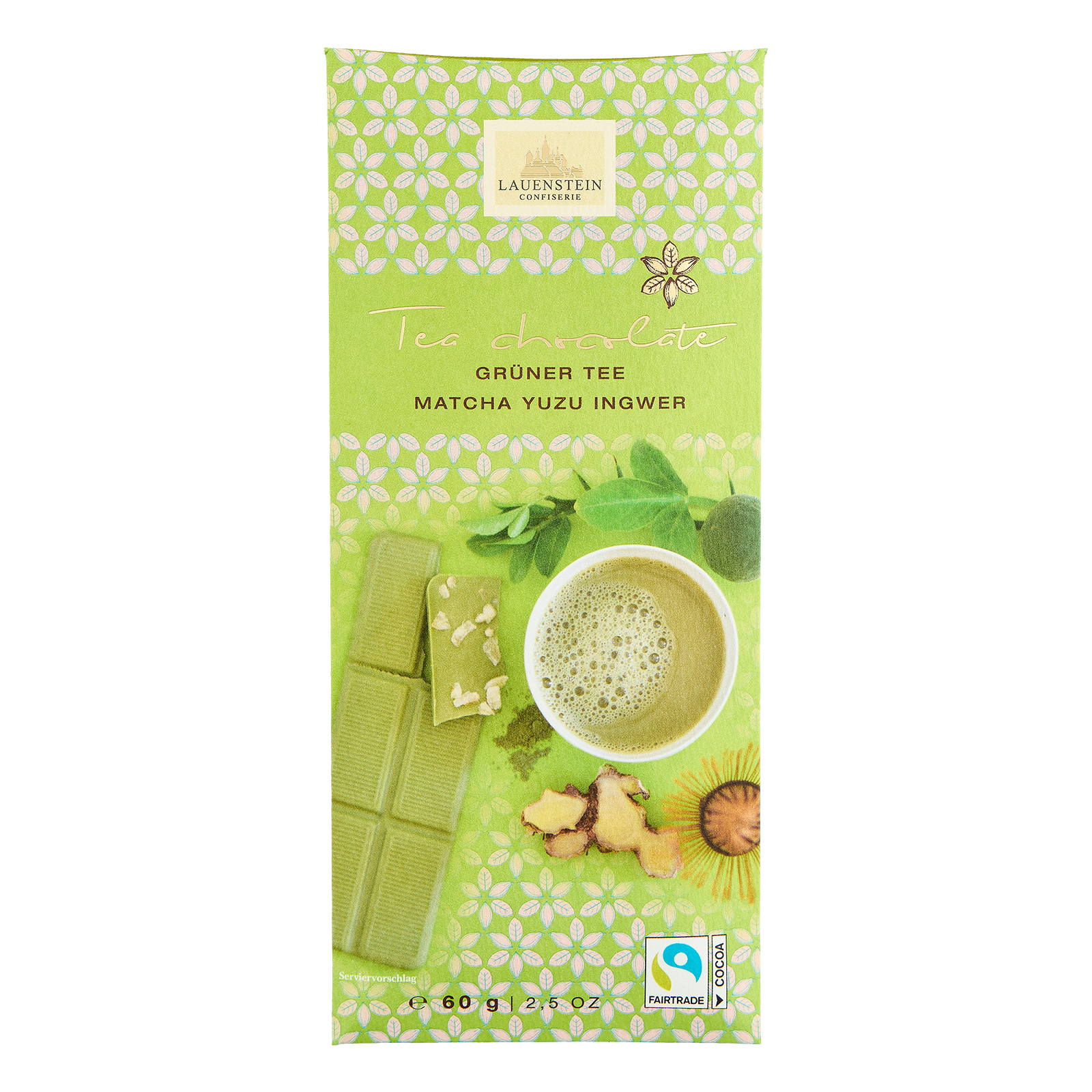 Lauenstein Teeschokolade Matcha-Yuzu-Ingwer Lauenstein Teeschokolade Matcha-Yuzu-Ingwer von Confiserie Burg Lauenstein