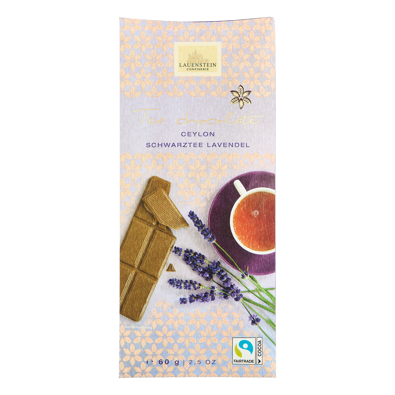 Lauenstein Teeschokolade Schwarztee Lavendel Lauenstein Teeschokolade Schwarztee Lavendel von Confiserie Burg Lauenstein