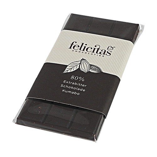 Tafelschokolade '80% Extrabitter' (100 g) von Confiserie Felicitas
