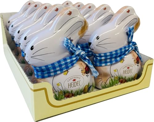 10x Confiserie Heidel I Osterhäschen Ostergrüße I Geschenkdose mit 54g Pralinencreme - Schoko - Pralinen I Ostergeschenke für Erwachsene I Osterpralinen von Confiserie Heidel