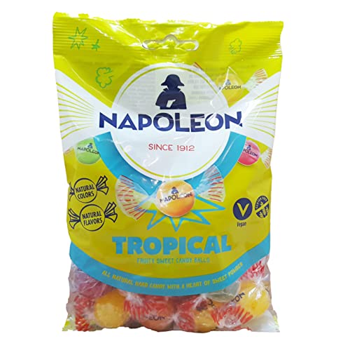 NAPOLEON Tropical Fruity Sweet Candy Balls Vegan Gluten Free 130g von Confiserie Napoleon