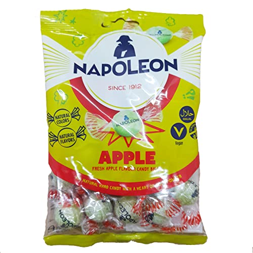 Napoleon Apple Fresh Apple Flavour Candy Balls Vegan Gluten Free Halal Ohne Gelatine Gelatin-Free130g von Confiserie Napoleon