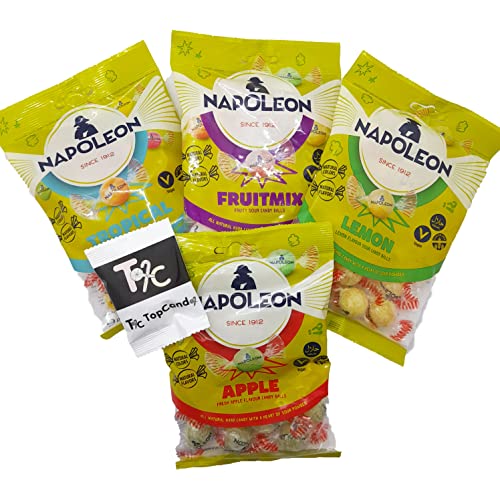 Napoleon Bonbons Set Tropical | Früchtemix | Zitrone | Apfel 4 x 130g Napoleon Bonbons Set Tropical | Früchtemix | Zitrone | Apfel 4 x 130g von Confiserie Napoleon