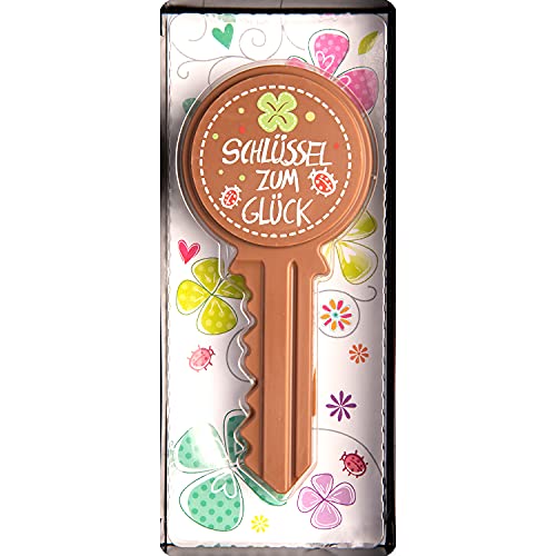 Confiserie Webler Geschenkpackung Schlüssel zum Glück | Schokoladen-Geschenk Glücksbringer | 50g von Weibler