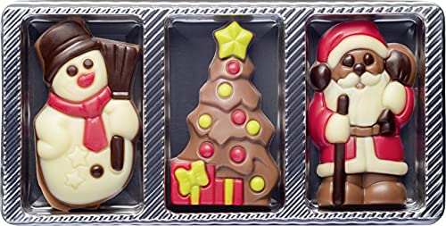 Confiserie Weibler Schokolade Weihnachten - Schokoladengeschenk Xmas - 3 Schokoladenfiguren - 30g von Weibler