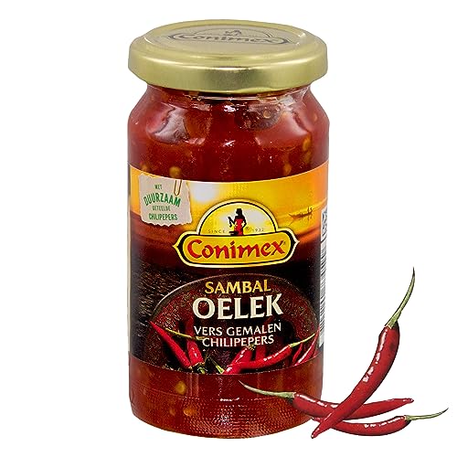 Conimex Sambal Oelek 375 g - mit frisch gemahlenem Pfeffer aus nachhaltigem Anbau von Conimex