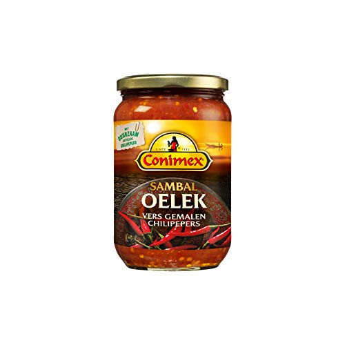 Conimex Sambal Oelek - Scharfe Chilipaste - 200g - Packung mit 6 Stück von Conimex