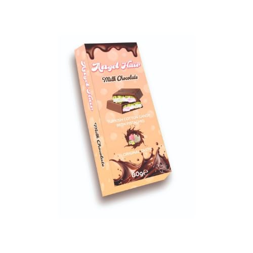 Angel Hair Schokolade - Engelshaar Zuckerwatte & Pistaziencreme - 80 Gramm Tafel - Dubai Schokolade (80g, Vollmilch) von Connys
