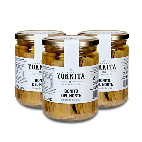 Yurrita Weißer Thunfisch in Olivenöl, Spanische Feinkost, 3x 260 g von Conservas Yurrita