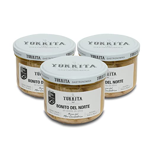 Conservas Yurrita Weißer Thunfisch in Olivenöl Spanische Feinkost, 3x 150 g von Conservas Yurrita