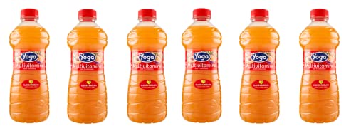 6x Yoga Succo di Frutta Multivitamine Multivitamin-Fruchtsaft Saft PET Flasche 1Lt Fruit Juice von Conserve Italia