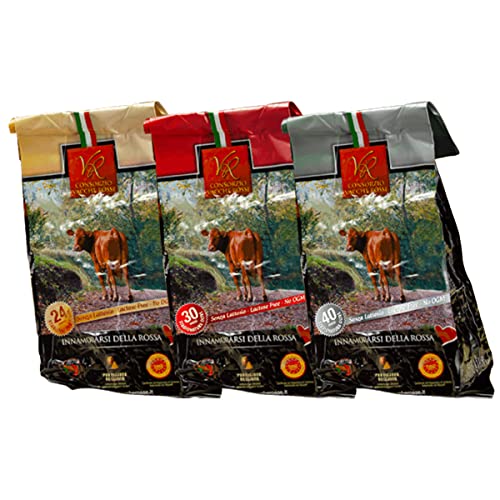 Consorzio Vacche Rosse - Parmigiano Reggiano DOP Rote Kühe - 3 Gewürze, 24, 30 und 40 Monate - 3 x 1 Kg Consorzio Vacche Rosse - Parmigiano Reggiano DOP Rote Kühe - 3 Gewürze, 24, 30 und 40 Monate - 3 x 1 Kg von Consorzio Vacche Rosse