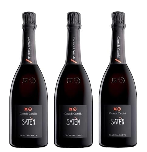 3x 0,75l - 2020er - Contadi Castaldi - Satèn - Brut - Franciacorta D.O.C.G. - Italien - Schaumwein brut von Contadi Castaldi