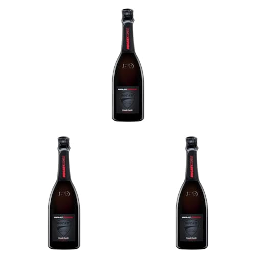 Contadi Castaldi Brut Race Ducati Corse - Franciacorta di Lombardia DOCG - Chardonnay, Pinot Nero, Pinot Bianco Trauben, Plant Based - 1 Flasche 750 ml (Packung mit 3) von Contadi Castaldi