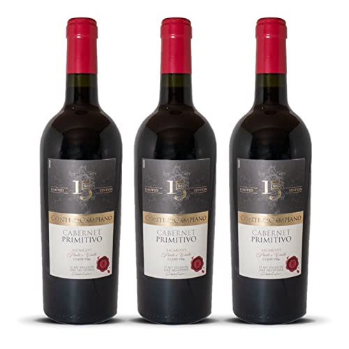 Conte di Campiano "15 Gradi" Limited Edition Cabernet Sauvignon/Primitivo di Manduria (3 x 0.75 l) von Conte di Campiano