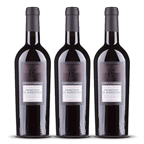 Conte di Campiano Primitivo di Manduria Sessantuno/Sexaginta Unus 2022 (3 x 0,75 l) von Conte di Campiano