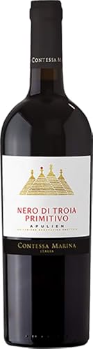 Nero di Troia Primitivo Puglia IGT Contessa Marina Apulien Rotwein trocken (Packung mit 6) von Contessa Marina