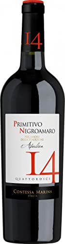 Primitivo Negroamaro Puglia IGT 14 Contessa Marina Apulien Rotwein halbtrocken von Contessa Marina