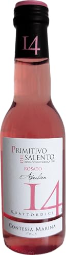 Primitivo Salento IGT Rosato 14 Contessa Marina 0,25l Kleinflasche Apulien Italien Roséwein trocken (1x0,25l) von Contessa Marina