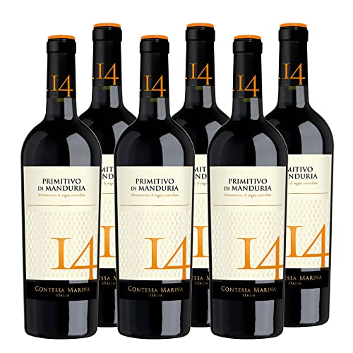 Primitivo di Manduria DOC ''14'' Contessa Marina Rotwein Apulien trocken (6 x 0.75l) von Contessa Marina