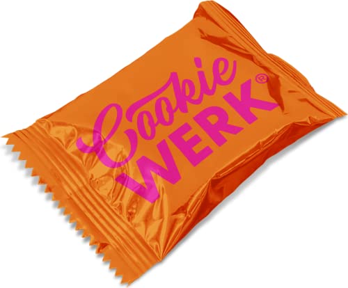 Cookie Werk | Schoko Cookie | Orangene Verpackung & Magenta Schrift von Cookie Werk