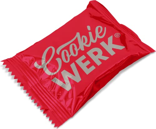 Cookie Werk | Schoko Cookie | Rote Verpackung & Silberne Schrift von Cookie Werk