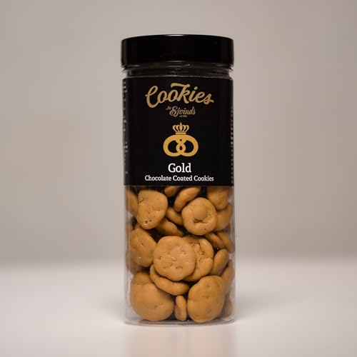 Gold Cookie Bites – 245g – Mit Karamellschokolade überzogene dänische Butterkekse – Handgemachte Premium-Cookies – Perfekt als Geschenk oder zum Genießen von Cookies by Ejvinds